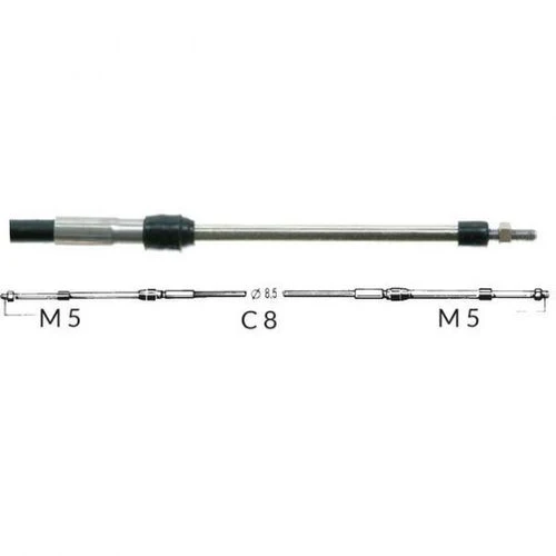 Ultraflex Reglagekabel C8 universal för inombordare 20 fot