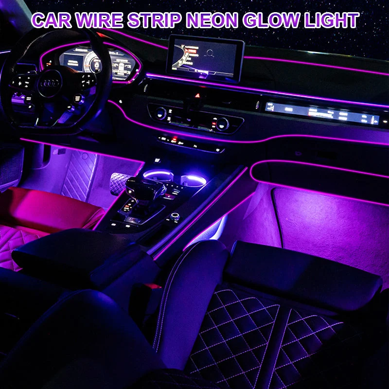 Universellt Neonljus för Bilinteriör RGB LED