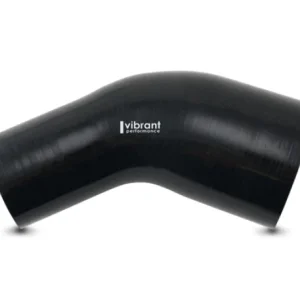 Vibrant 1.75in ID x 2in ID Gloss Black Silicone 45 Degree Transition Elbow