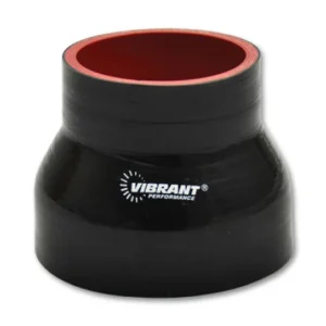 Vibrant Silicone Reducer Coupler 2.25in ID x 1.50in ID x 3.00in Long - Black