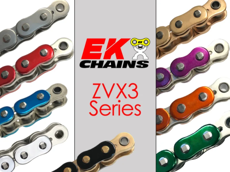 Vortex Racing EK 525 ZVX3 Rivet Master 120 Links- Metallic Purple
