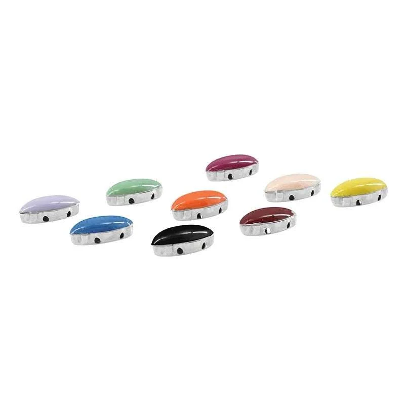 Slider 2-hål - Navette Träkol 7x15mm 2-pack
