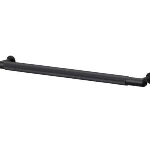 Linear handtag i ebenholts aluminium med linjerat mönster • Buster + Punch 125