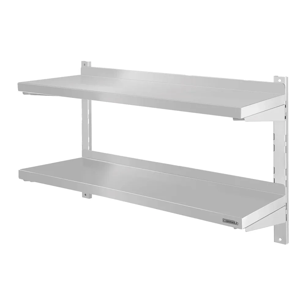Vägghylla rostfritt stål 1600 mm