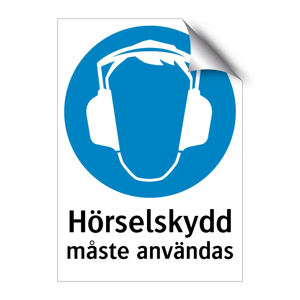 Hörselskydd måste användas 148x210mm