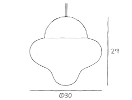 Nutty XL Clear pendellampa, klar/krom • Design Us