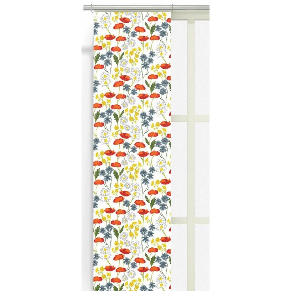 Arvidssons Textil Panelgardin Ängsblommor pair-set Vit