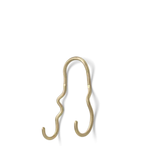 Curvature Double Hook - Brass