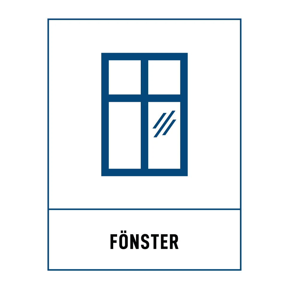 Väderbeständig Fasad Fönster 180x235mm