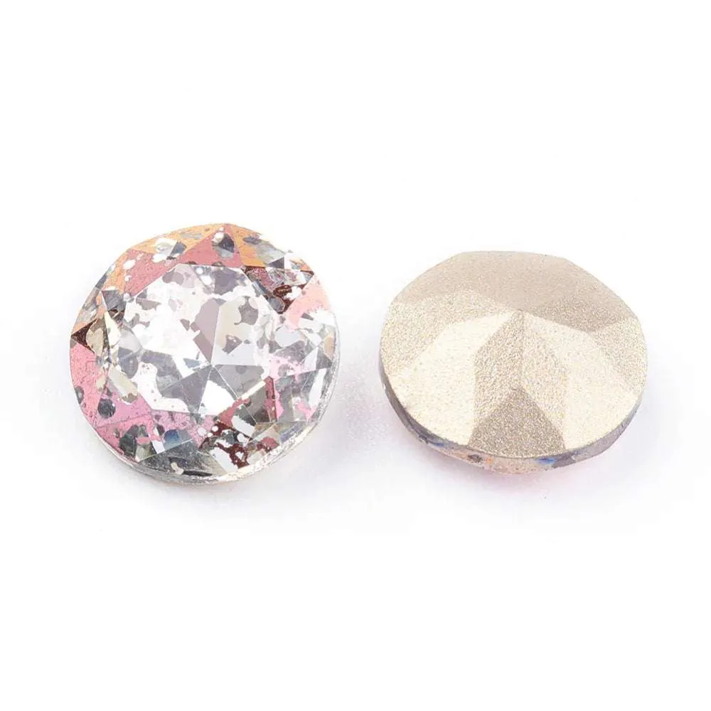 Kinesisk strass - Round stone Rose patina 10mm 1 styck
