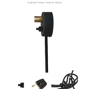 Vägglampsset med sladd, hankontakt och strömbrytare till Patrone vägglampa • Thorup Copenhagen