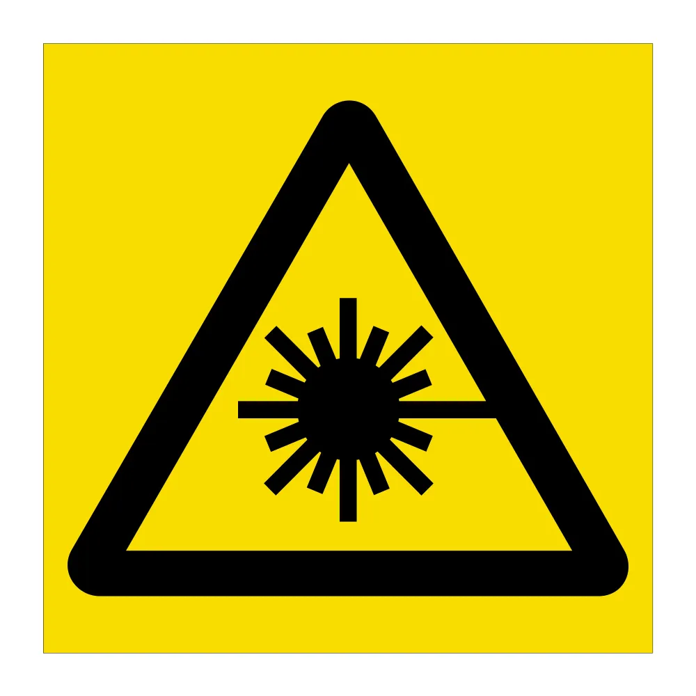 Laserstrålning symbol | IP54 Water & Dust Resistant 150x150mm