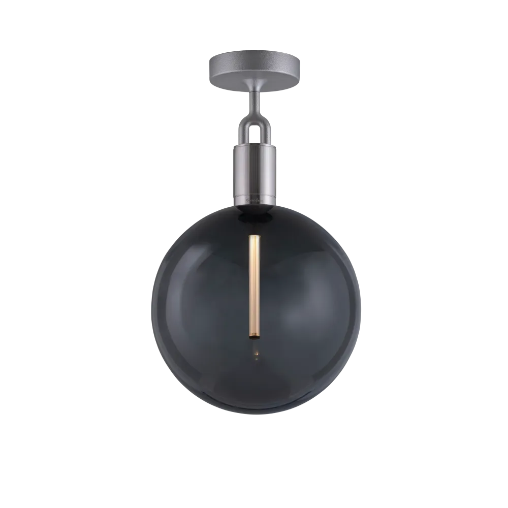 Forked Ceiling Globe Large taklampa, rökfärgat glas och stål • Buster + Punch