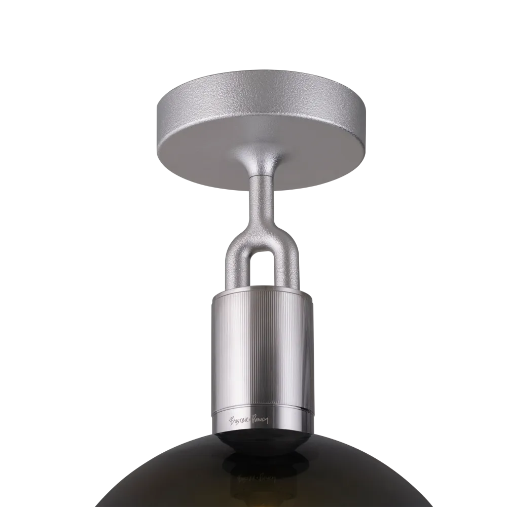 Forked Ceiling Globe Large taklampa, rökfärgat glas och stål • Buster + Punch