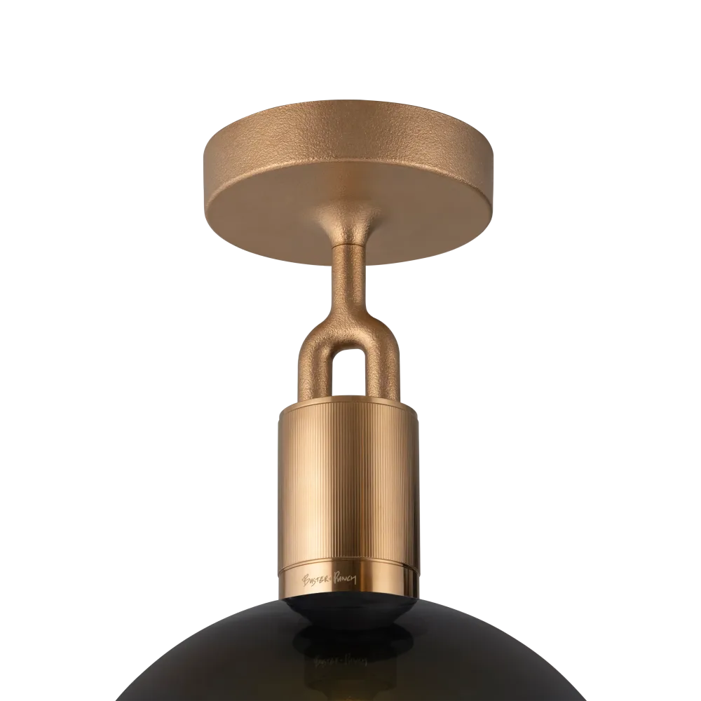 Forked Ceiling Globe Large taklampa, rökfärgat glas och warm alloy • Buster + Punch