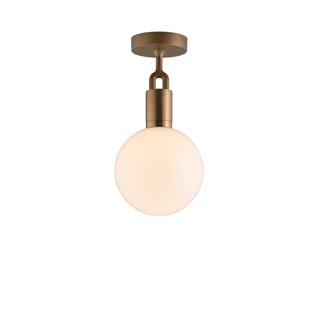 Forked Ceiling Globe Medium taklampa, opalglas och warm alloy • Buster + Punch