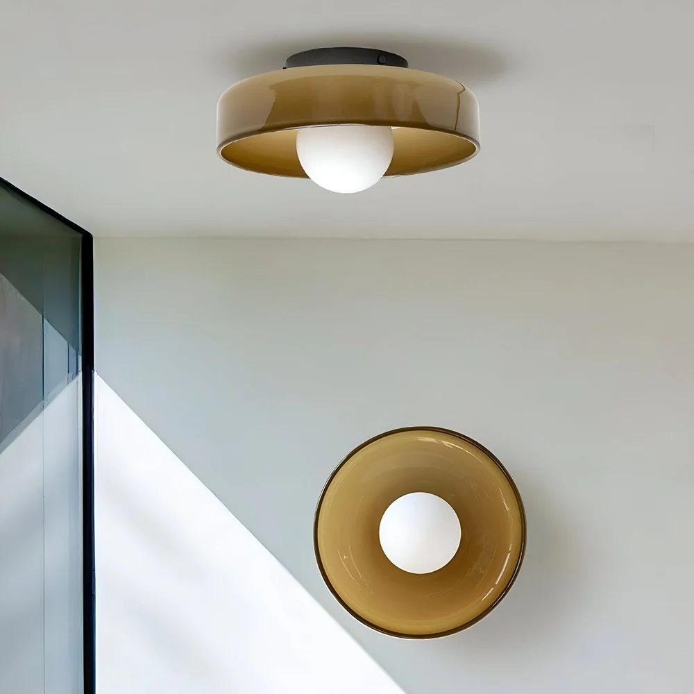 OrangeBeam Nordic Taklampa - Halvhöga Taklampor av Glas Vit