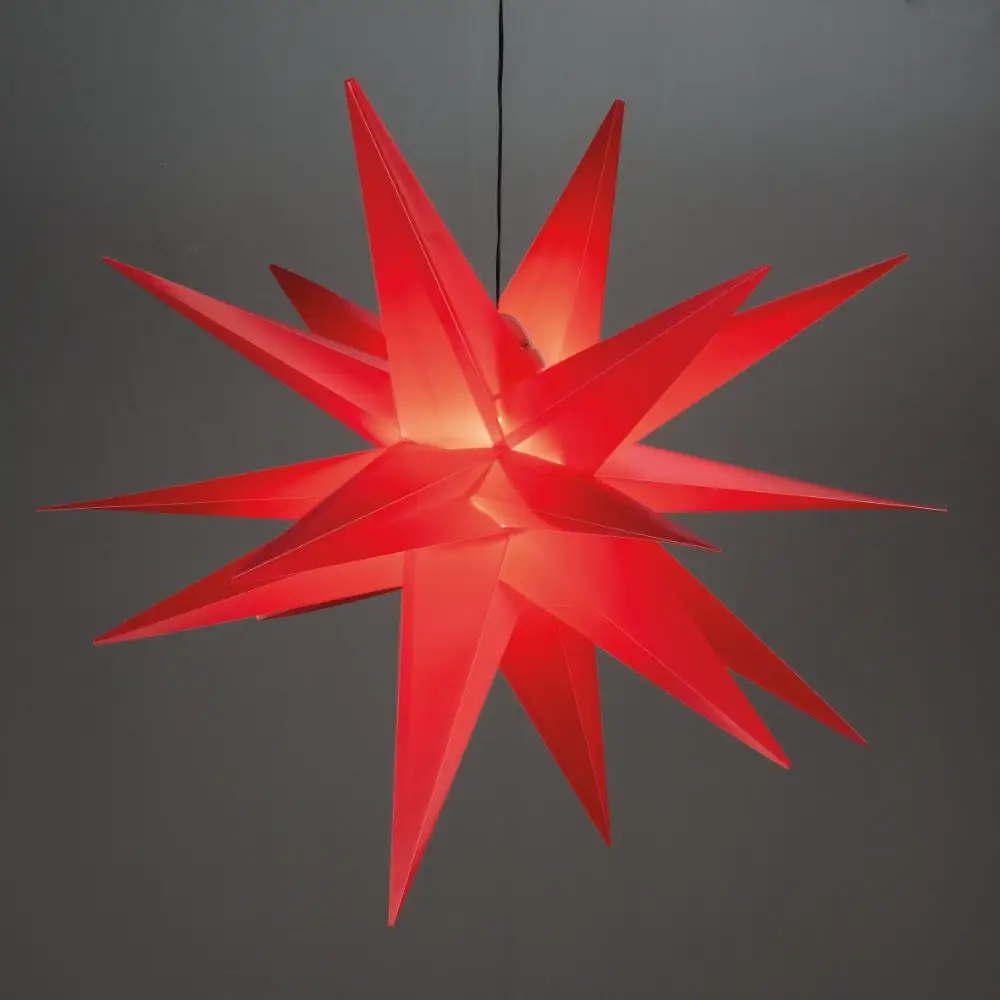 KONSTSMIDE PLASTSTJÄRNA 3D RÖD LED 100CM | CleanNest