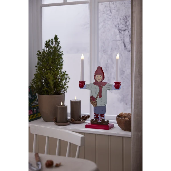 LED Blockljus Flamme Flow Mullvad 17,5 cm