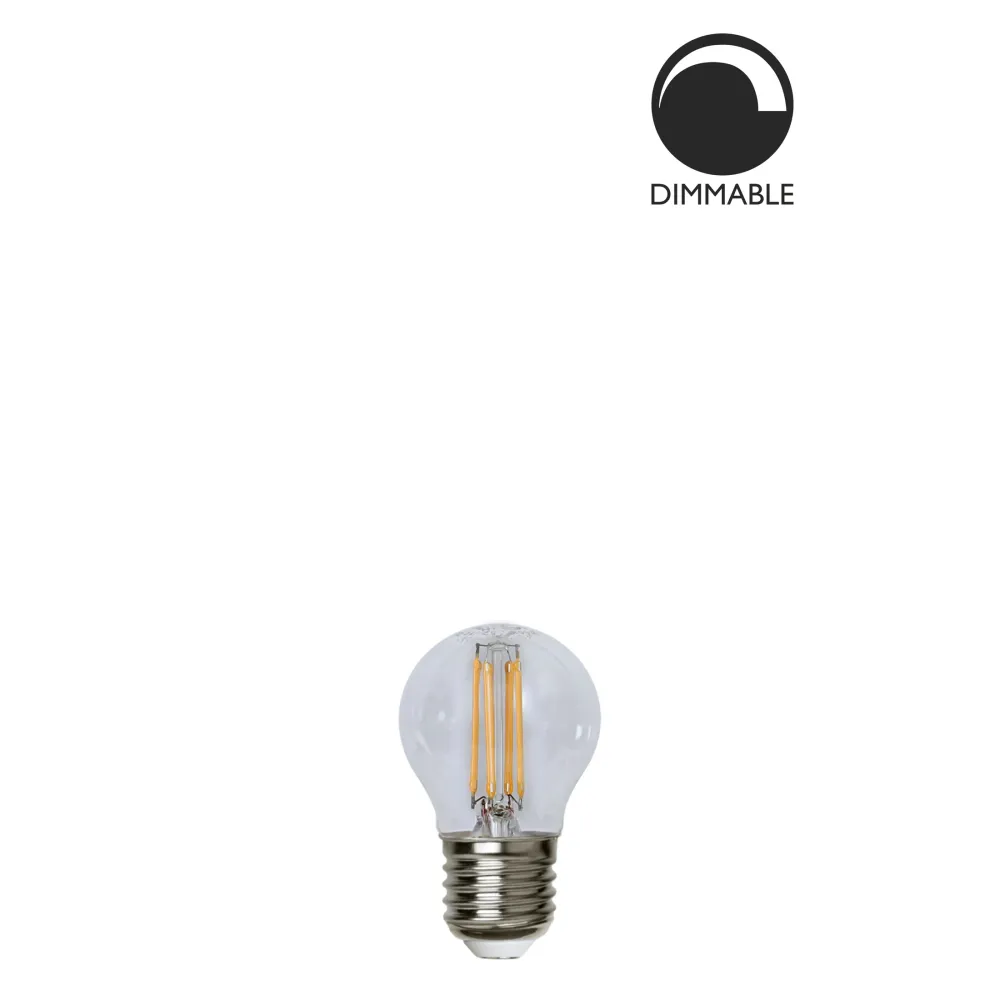 Ljuskälla E27 LED Filament Glob Kristall 45 mm 4,2W