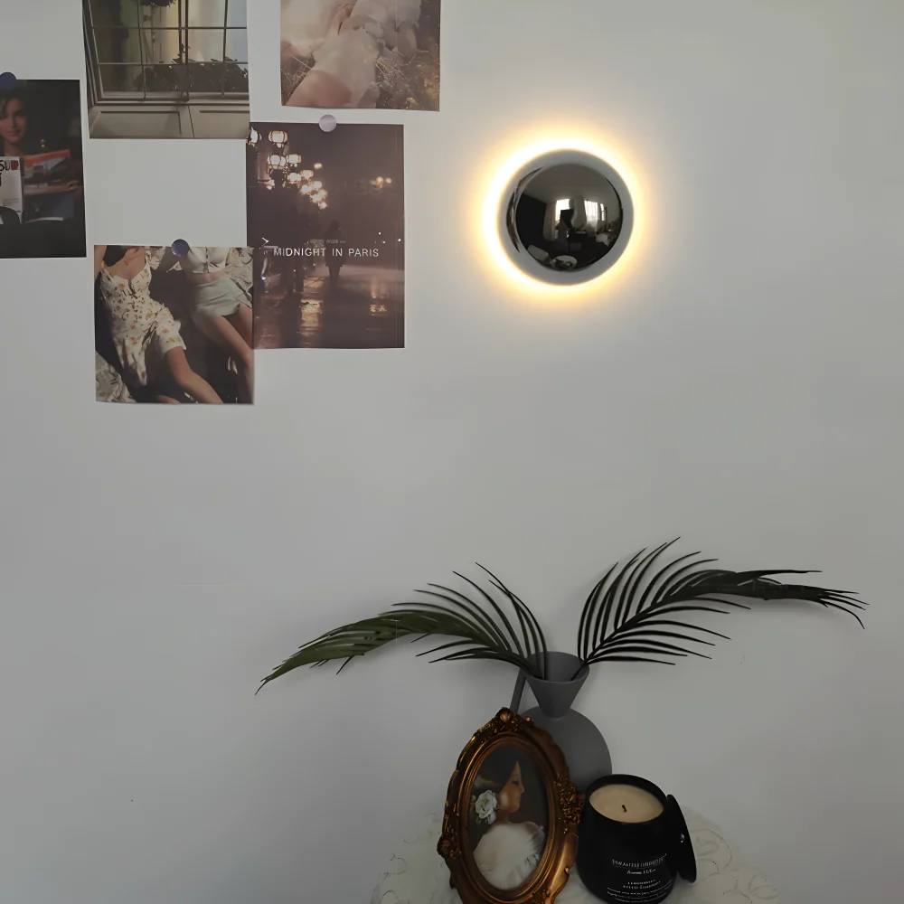 LumiCircle Vägglampa - Dagens Rund Vägglampa - Energieffektiv LED Väggbelysning Rod