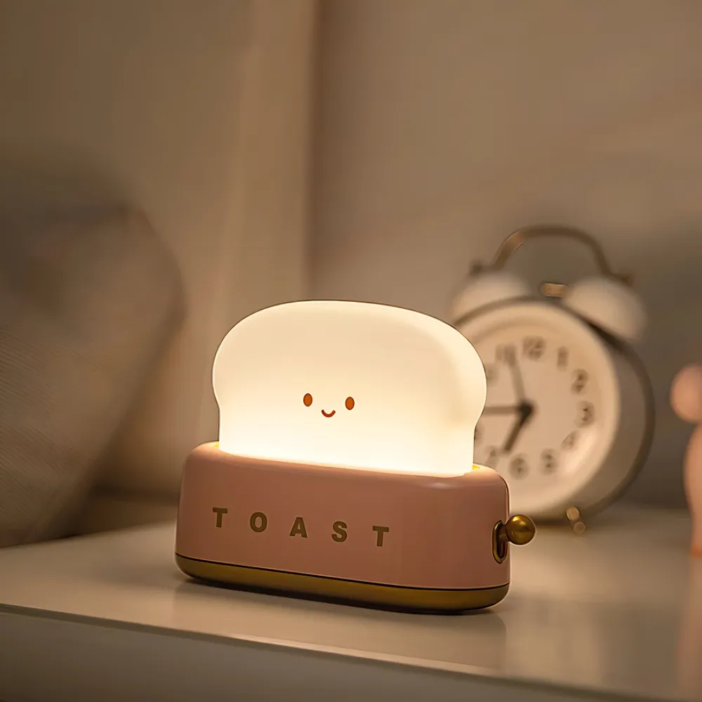 TinyToast Bordslampa - Handheld Brödrost Nattlampa - Dimbar LED-lampa Gron