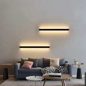 Strip vägglampa - Midnight Vit Linjär Vägglampa - IP65 Vägglampa Design - Inomhus Utomhus LED Vägglampor 30cm