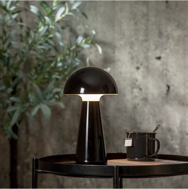 Bordslampa Mushroom Vit/Svart Vit