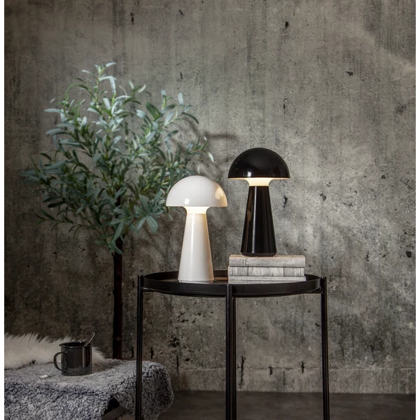 Bordslampa Mushroom Vit/Svart Vit