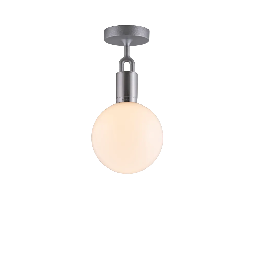 Forked Ceiling Globe Medium taklampa, opalglas och stål • Buster + Punch