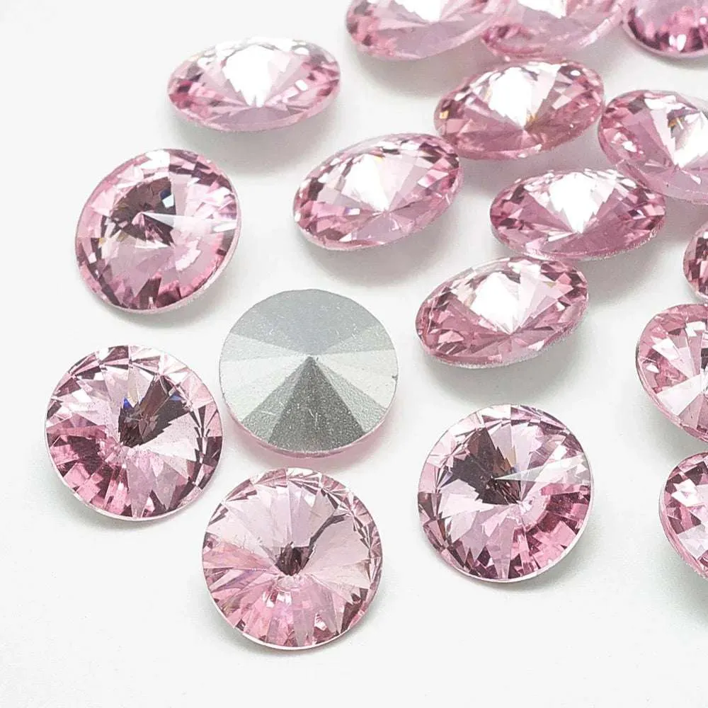 Kinesisk strass - Rivoli Buoyant Rose 10mm 1 styck