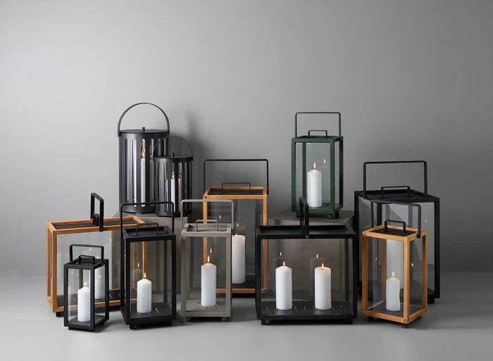 Lighthouse Lykta Teak/Lava Grey Liten