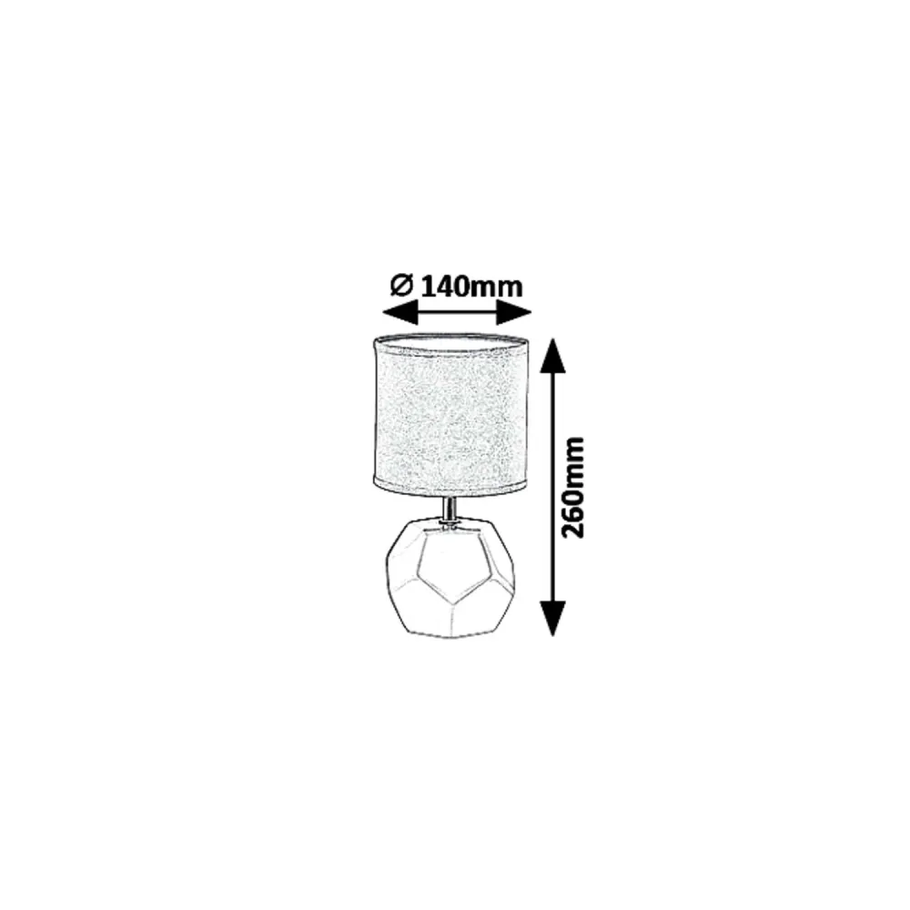 Rabalux 5509 Minimalist Galen Bordslampa Bord E14 1X MAX 40W Grå