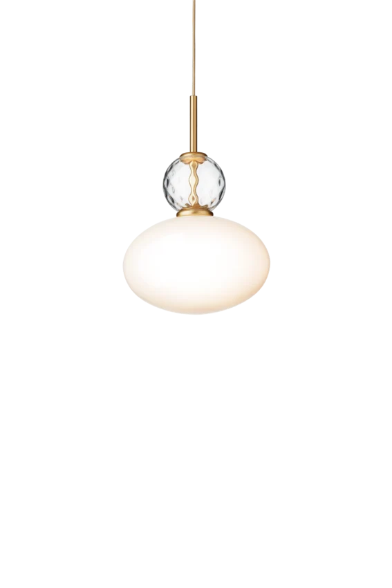 Rizzatto 32 pendel, satin brass / opal • NUURA