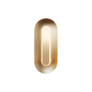 Sasi Large vägglampa, brass • NUURA