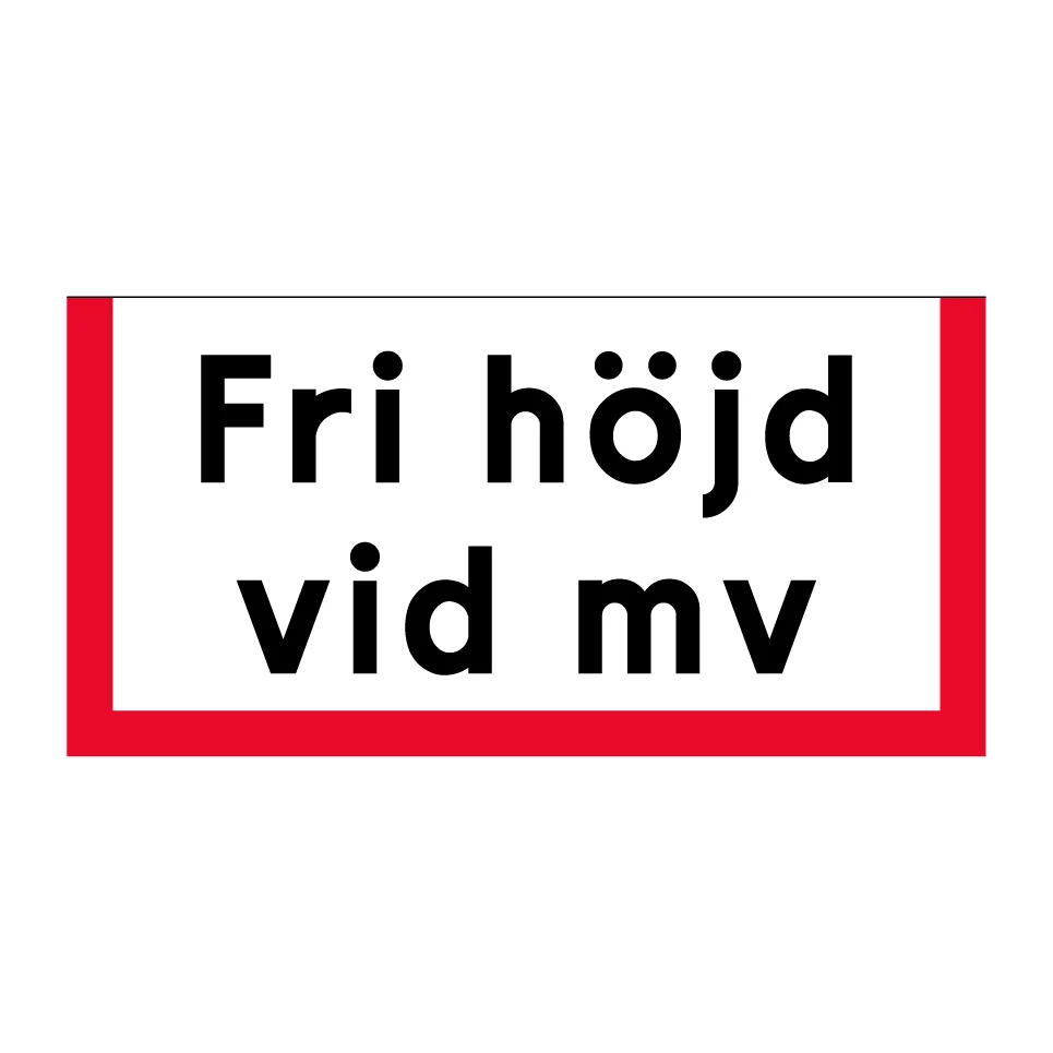 S516 Anger fri höjd vid medelvattenyta