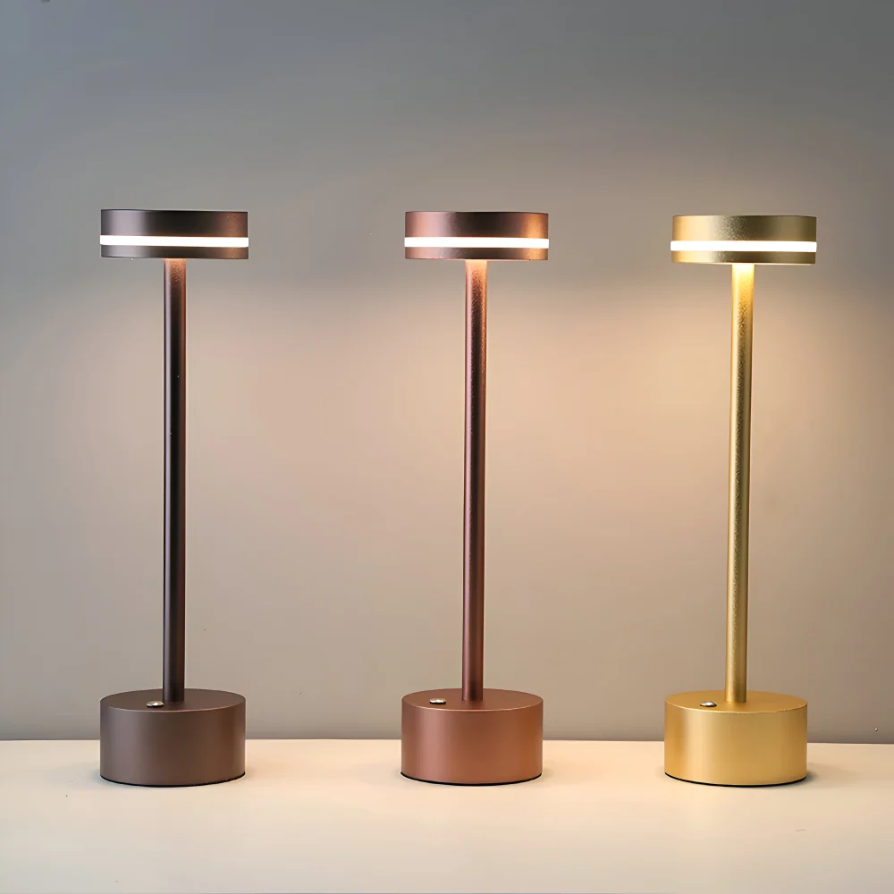 Mantle Touch Lampa - On--go, uppladdningsbar Bordslampa - Dimbar belysning Svart