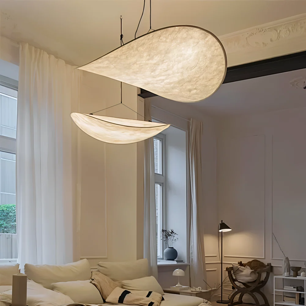 SilkyFab Pendellampa - Artisan LED Hänglampa av Tyg