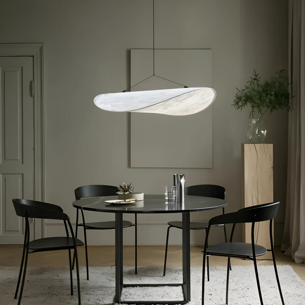 SilkyFab Pendellampa - Artisan LED Hänglampa av Tyg