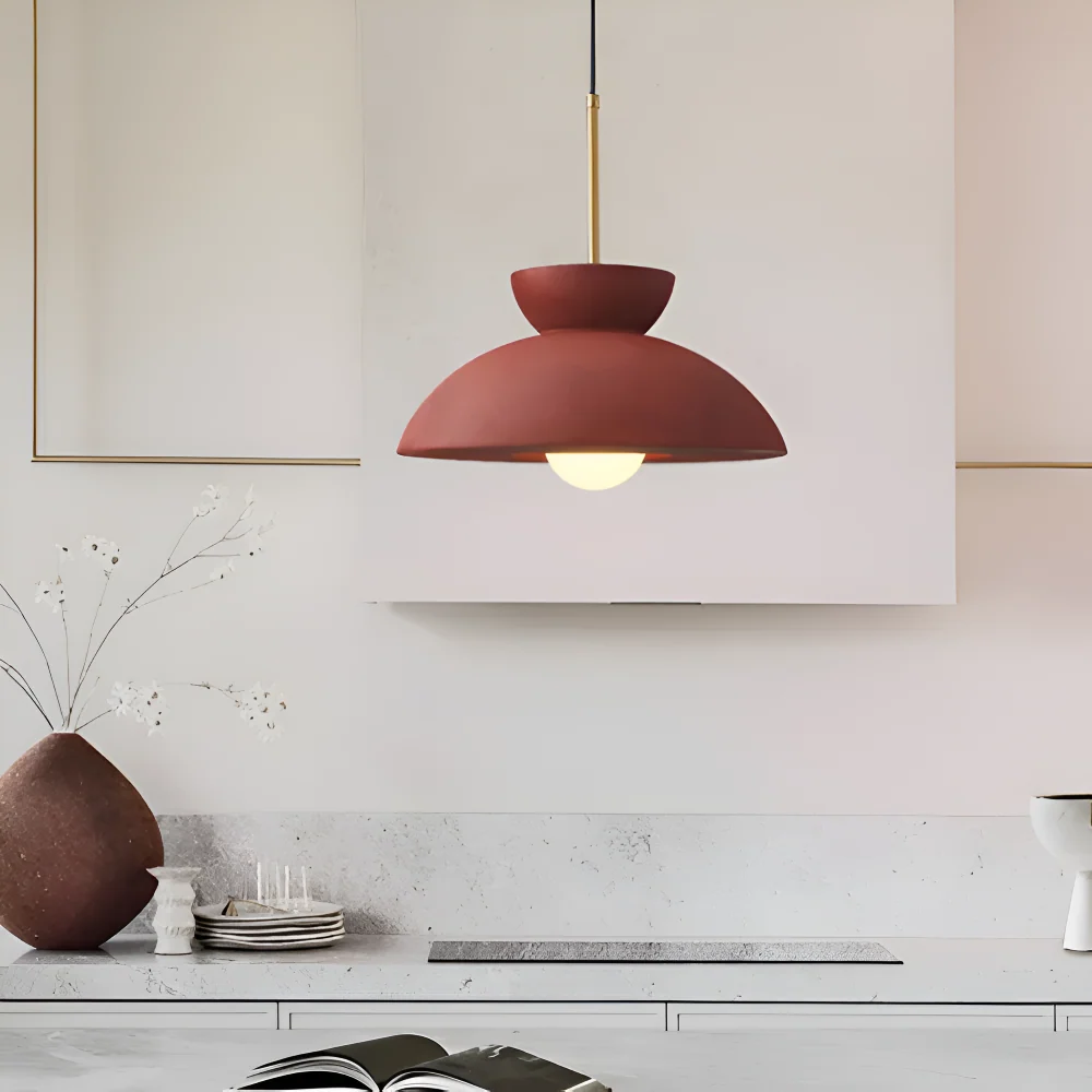 Wabi Sabi - Geometrisk LED Pendellampa i Harp - Wabi Sabi Minimalistisk Hänglampa Gron