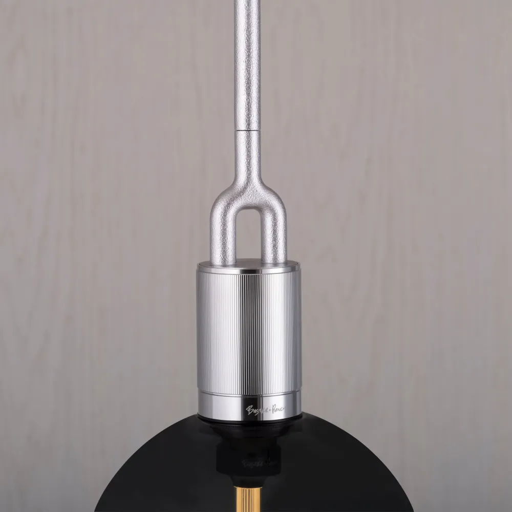 Forked Pendant Globe Large pendellampa, rökfärgat glas och stål • Buster + Punch