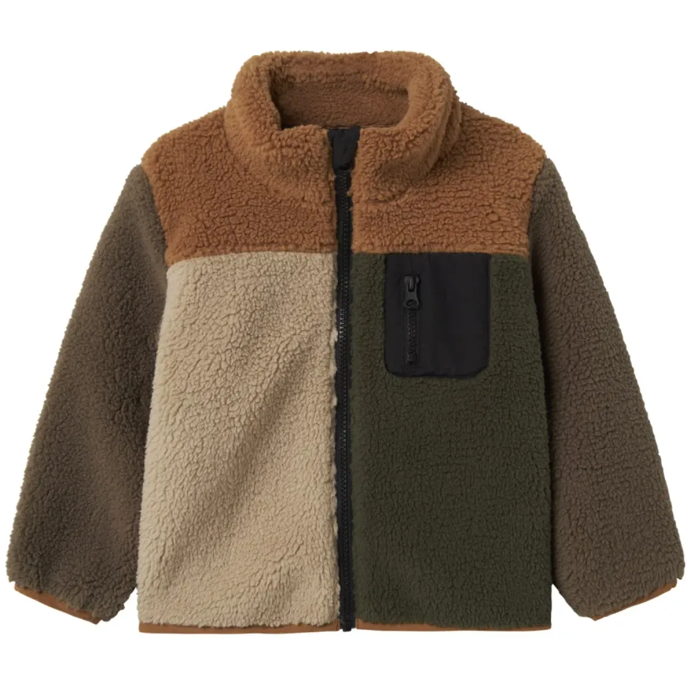 Name It Toasted Coconut Nmmmonico Teddy Jacket Block 86