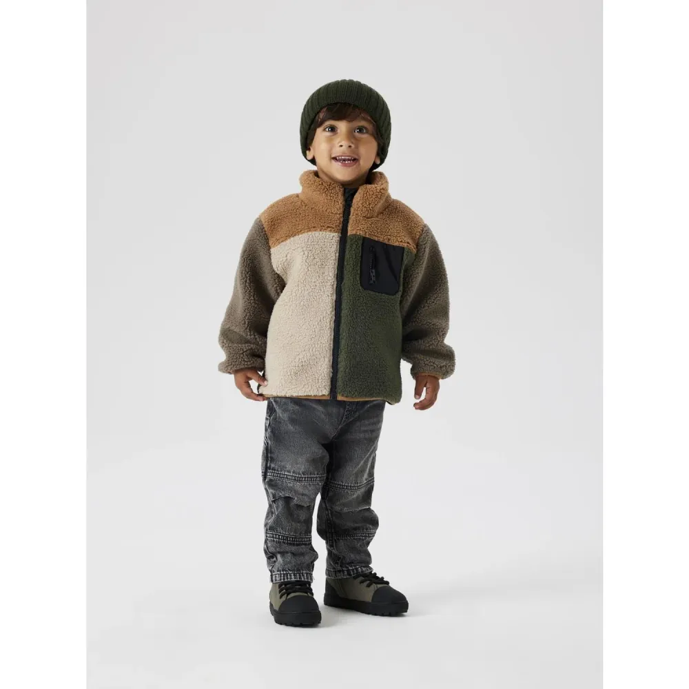 Name It Toasted Coconut Nmmmonico Teddy Jacket Block 86