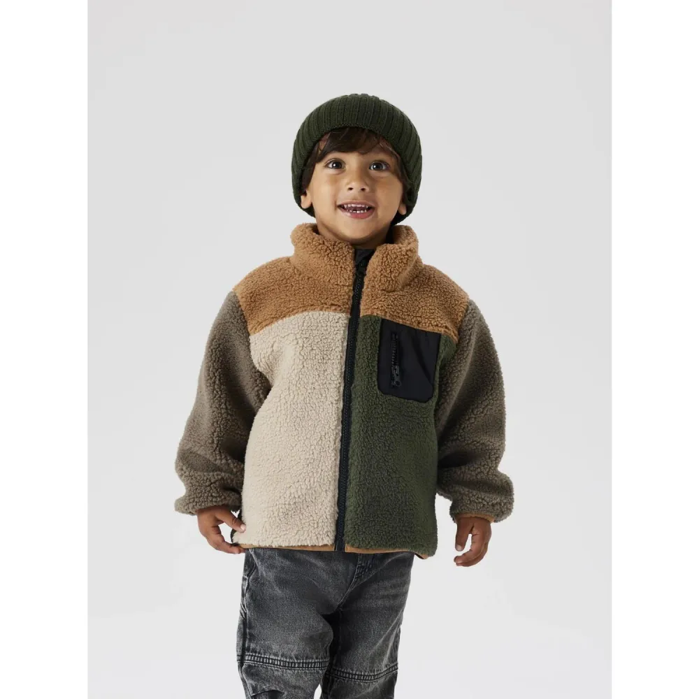 Name It Toasted Coconut Nmmmonico Teddy Jacket Block 86