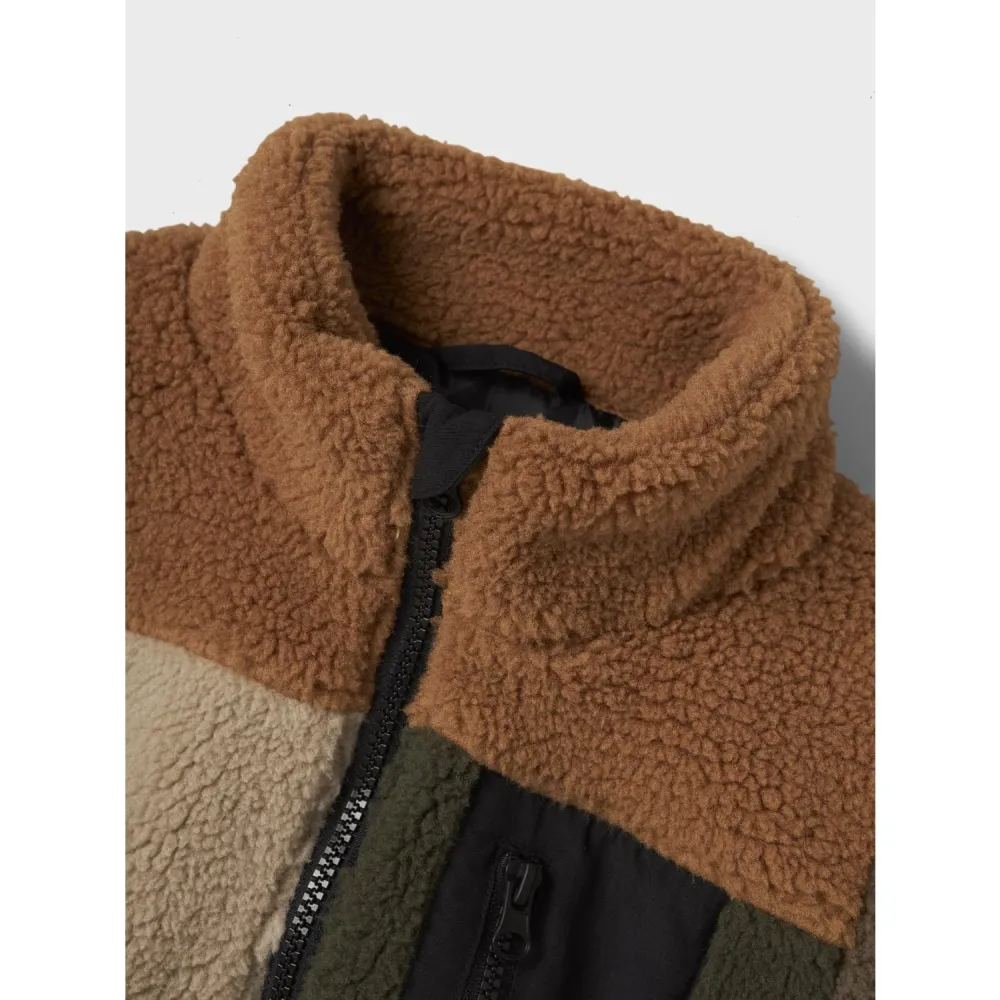 Name It Toasted Coconut Nmmmonico Teddy Jacket Block 86