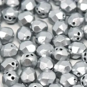 Facetterade RounTrio - Aluminium Sterling 6mm, 20-pack