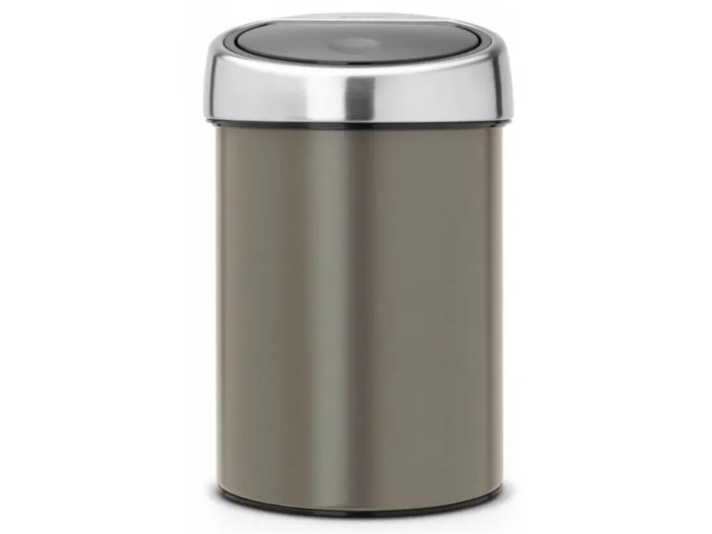 Brabantia Soptunna med trycklock TOUCH BIN 3 l, platina