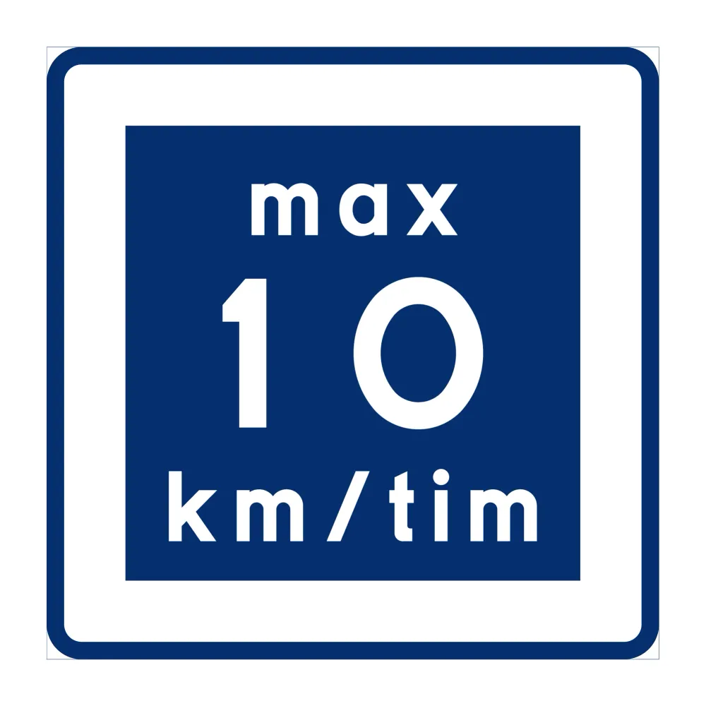 E11-1 Rekommenderad lägre hastighet 10km/h 400mm