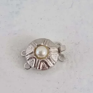 Instickslås - Rund Arv Silverfärgad 14mm, 1 styck