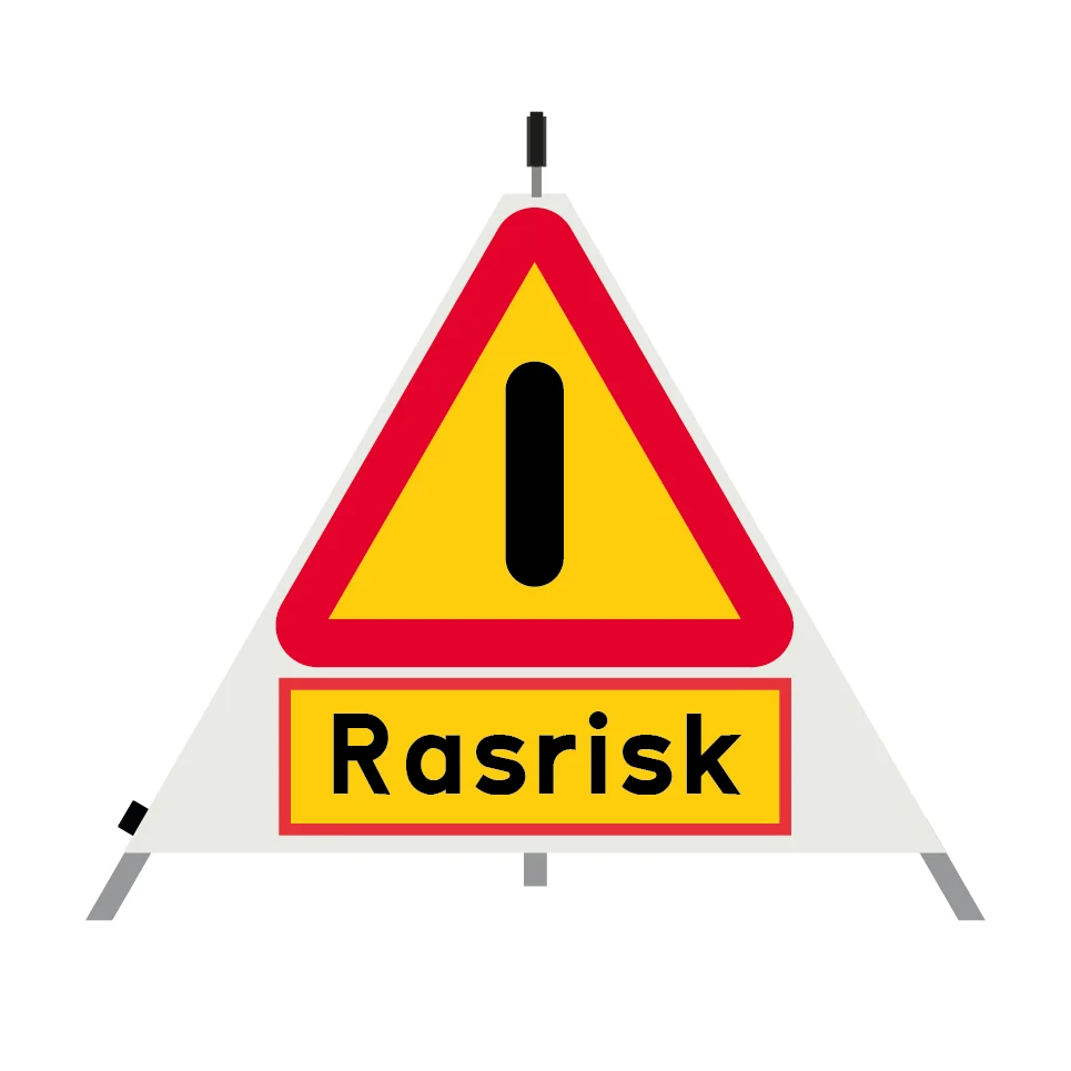 Justerbar Rem Varningstält - Rasrisk - A40 Annan fara 600mm